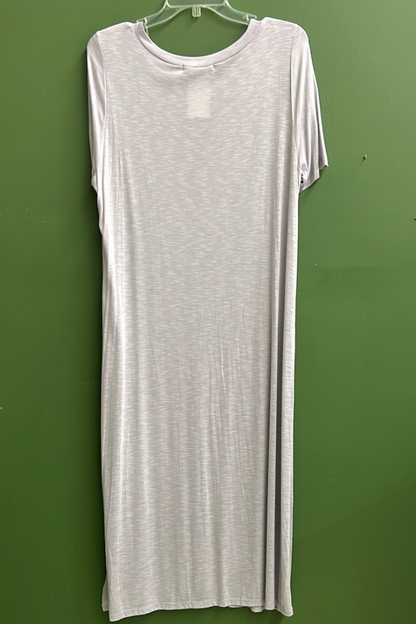 Long split tunic short sleeved