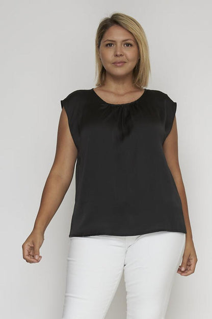 Satin Cap Sleeve