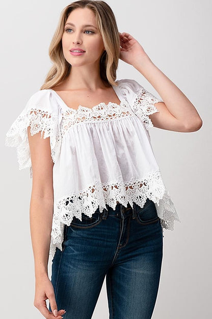 Ruffled Short Sleeve