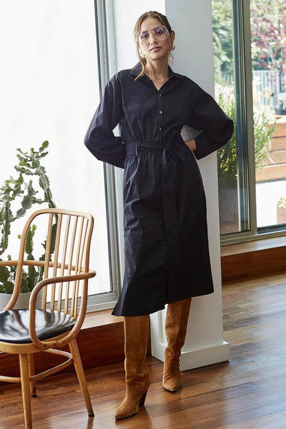 Genevieve Dress-Deep Black