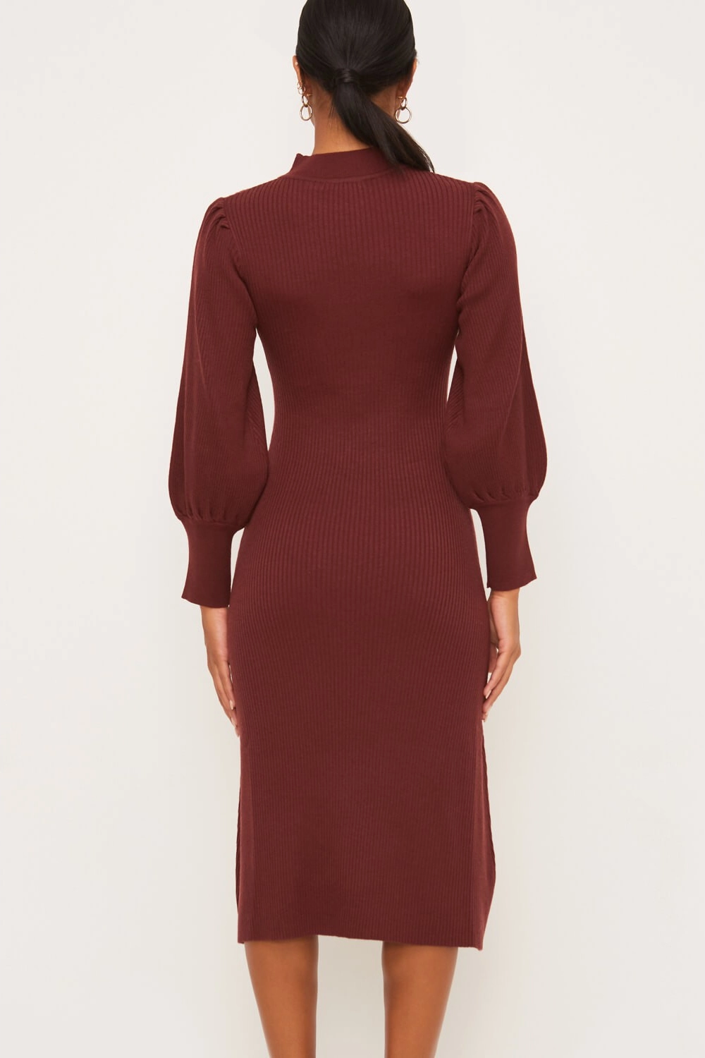 Rustic Brown Sweater Dress