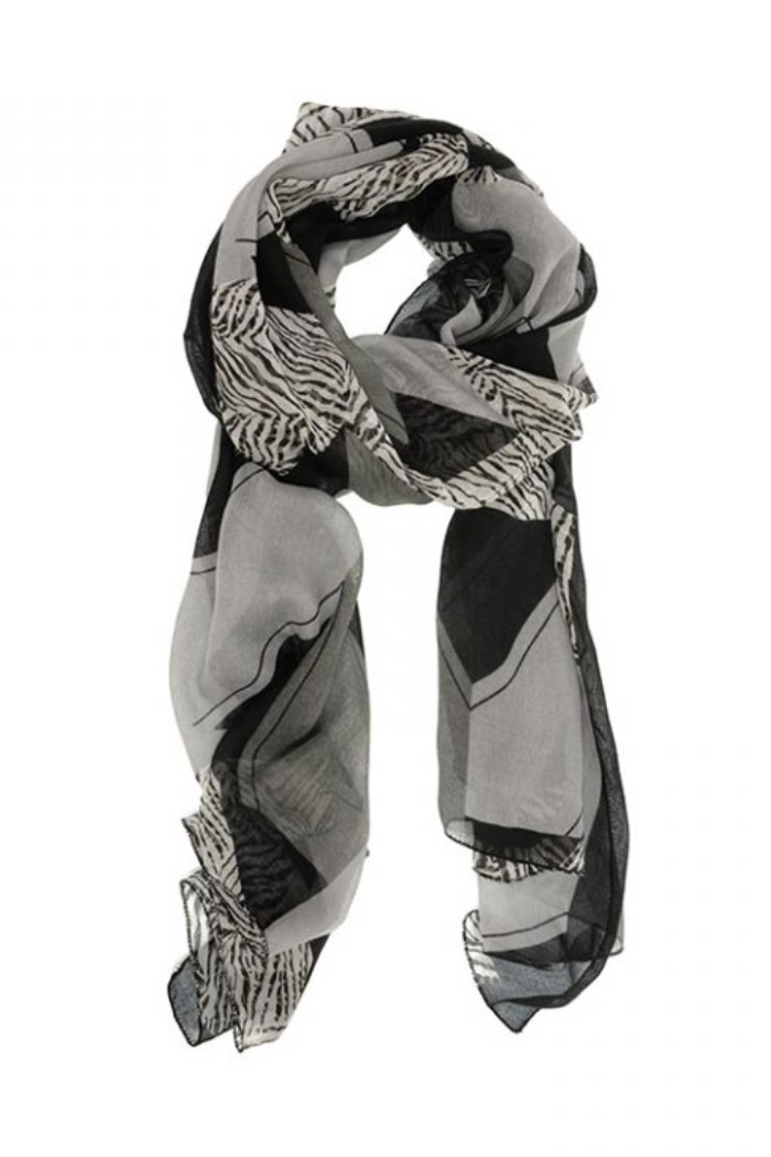 Joy Susan Abstract Tiger Scarf