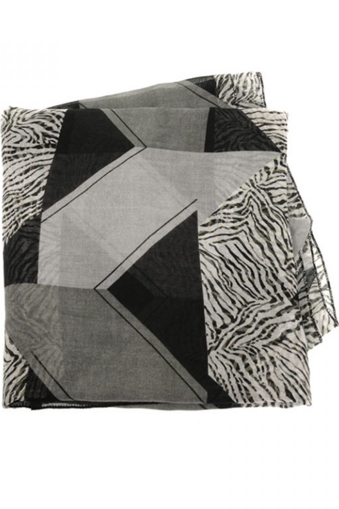 Joy Susan Abstract Tiger Scarf