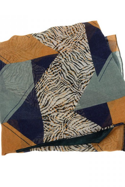 Joy Susan Abstract Tiger Scarf