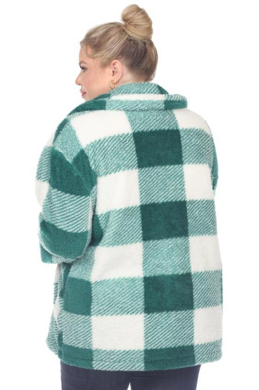 Plus Size Plaid Shacket