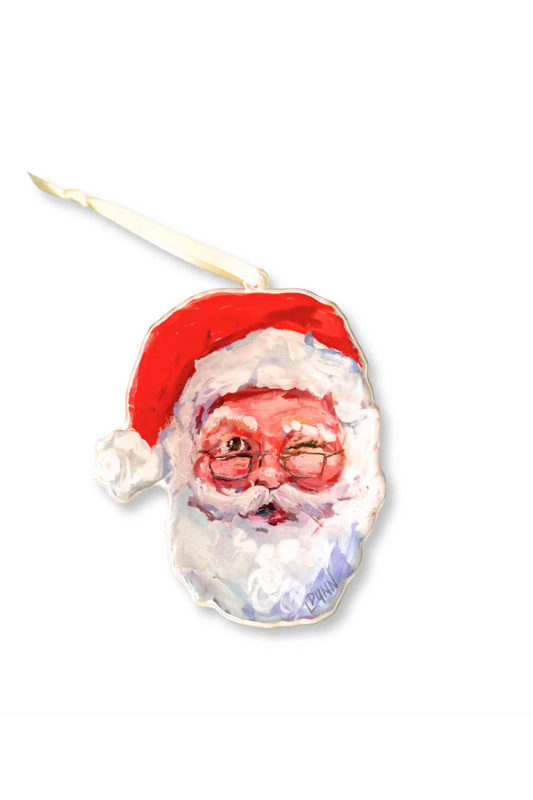 NAUGHTY OR NICE SANTA ORNAMENT