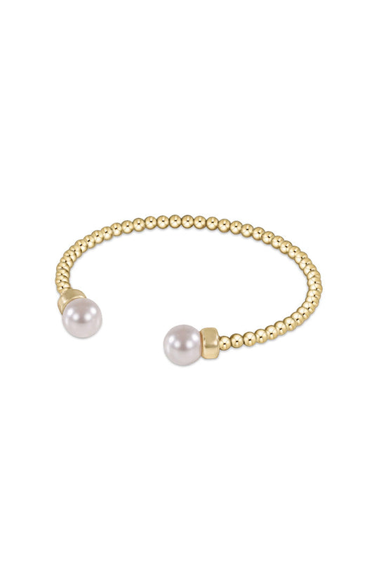 Classic Gold 3MM Bead Cuff Bracelet