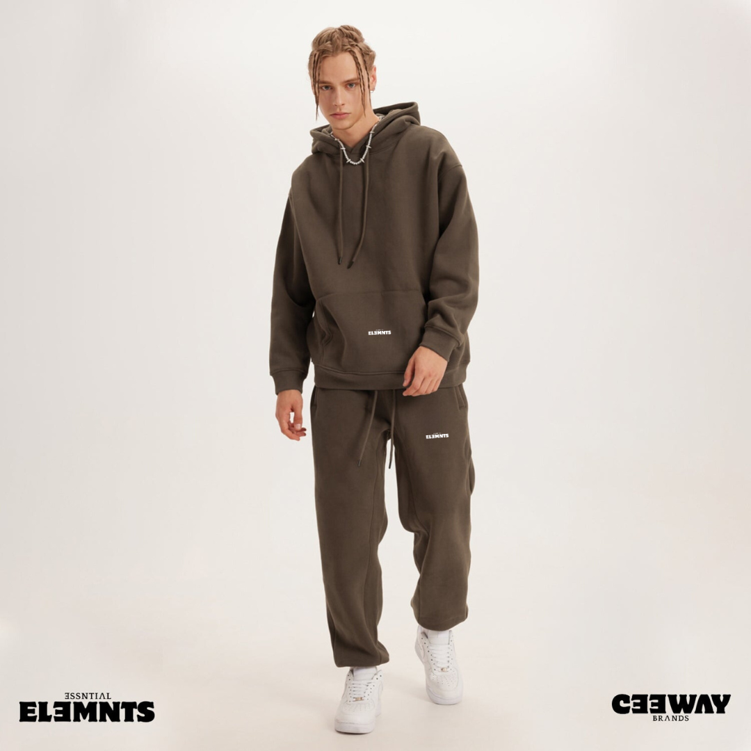 ESSNTIAL ELEMNTS Unisex 345G Fleece Loose Joggers