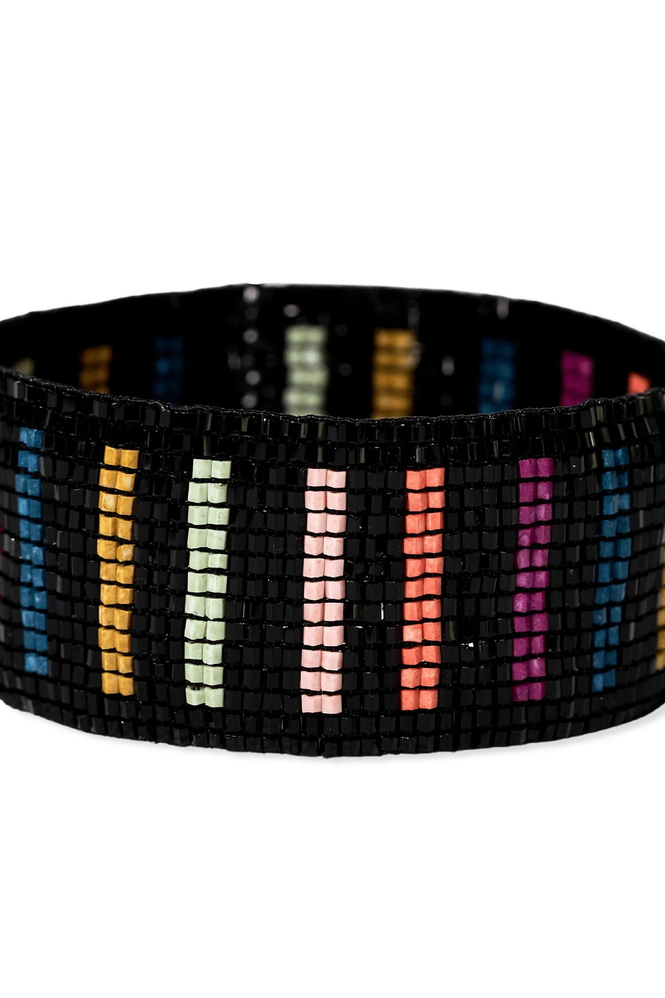 Kenzie Vertical Lines Beaded Stretch Bracelet