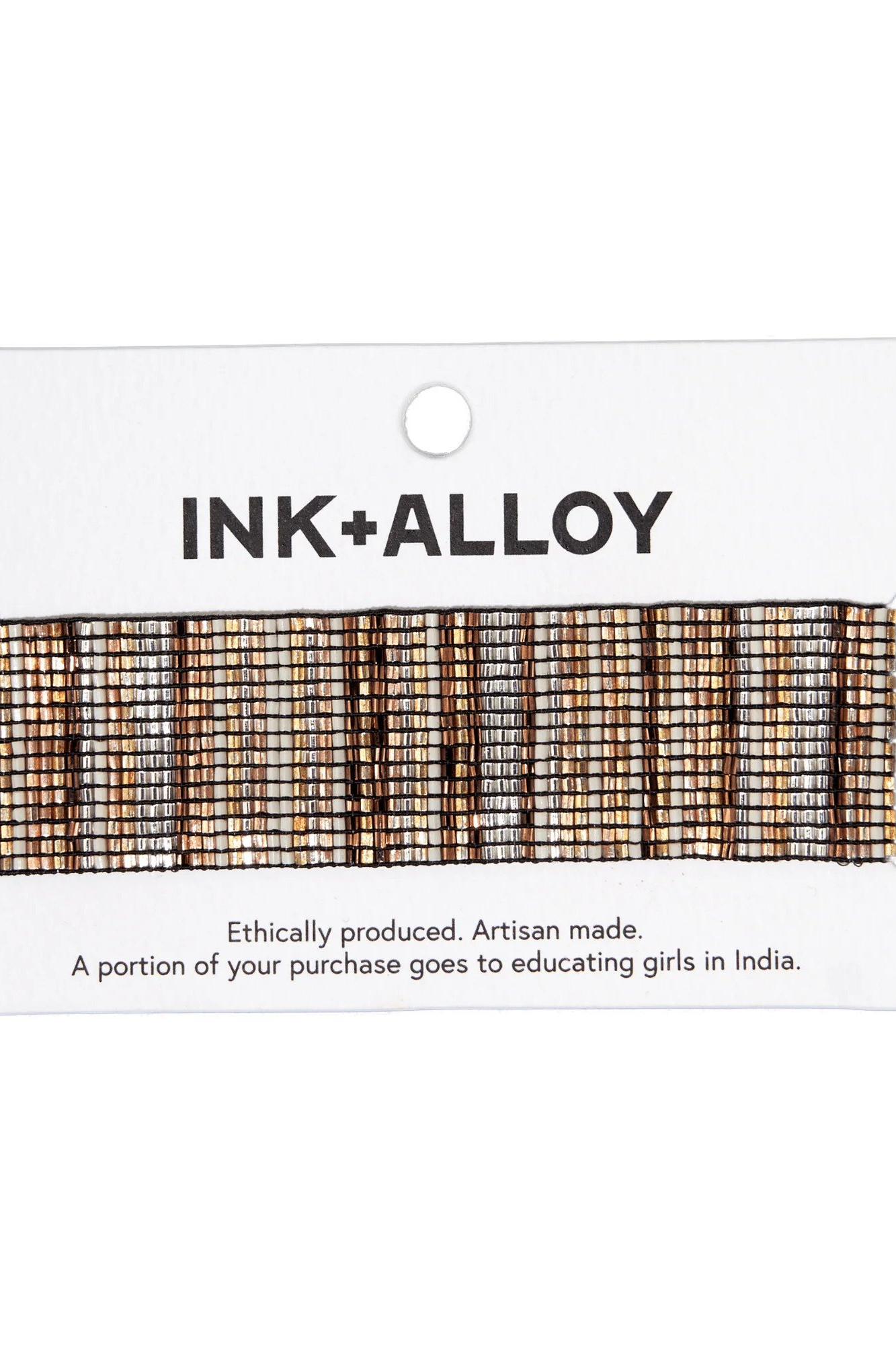 Kenzie Vertical Lines Beaded Stretch Bracelet