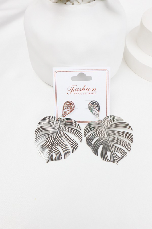Palm Leaf Drop Earrings