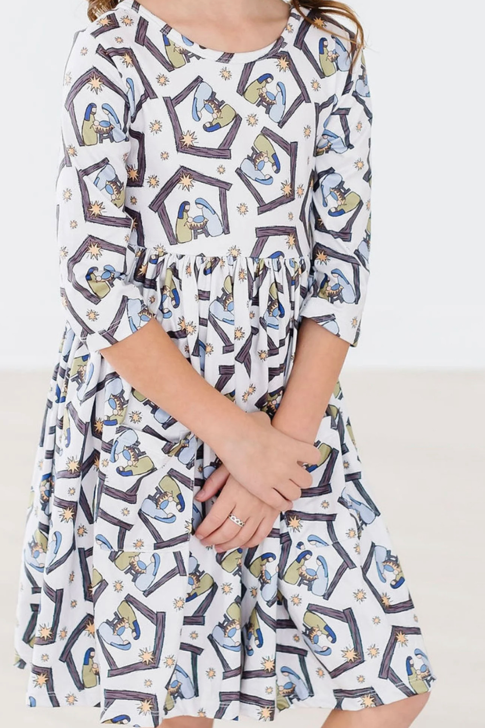 Nativity Pocket Twirl Dress