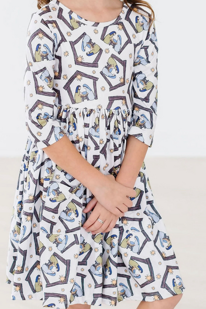 Nativity Pocket Twirl Dress