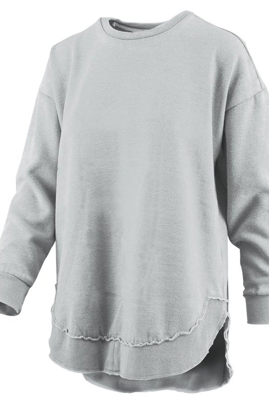 Rounded Hem Fleece Sweatshirt