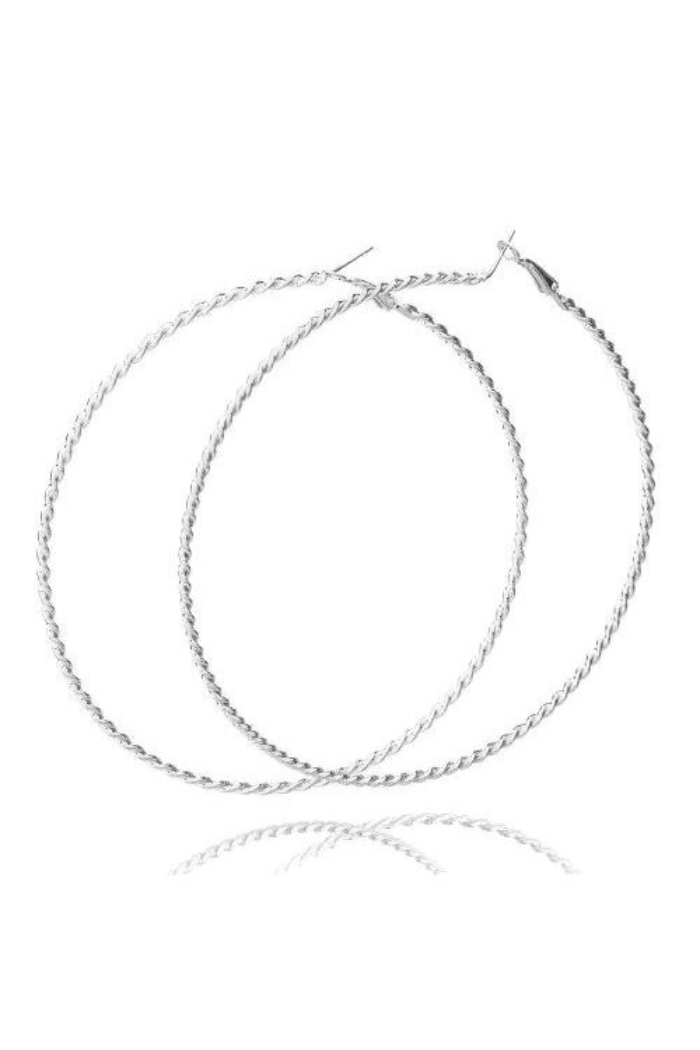 Hypo Allergenic Twisted Basic Hoop Earrings