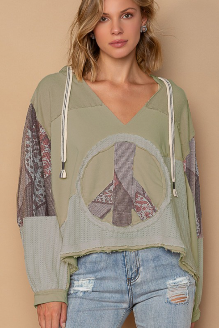 Hoodie with Peace Emblem