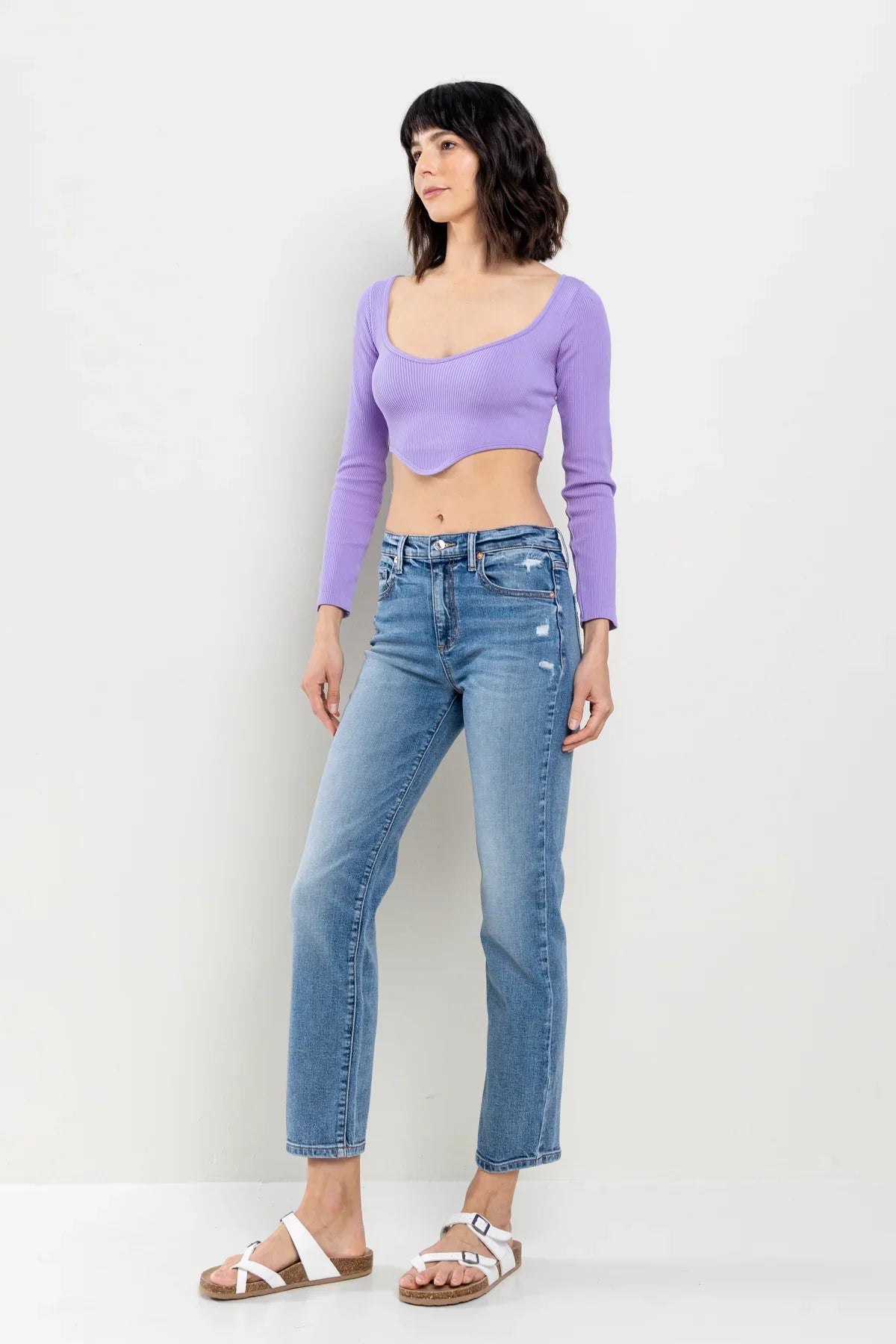 HIGH RISE STRAIGHT JEANS