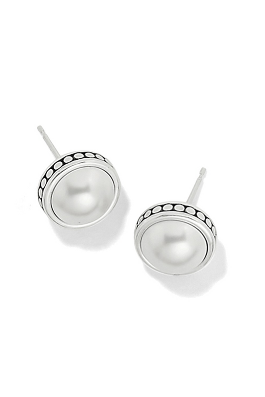 Pebble Dot Pearl Post Earrings