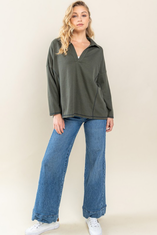 Oversized Thermal Pullover