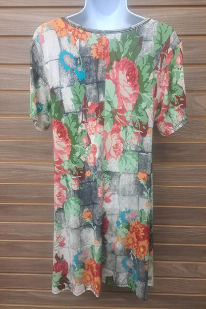 Multi color floral tunic
