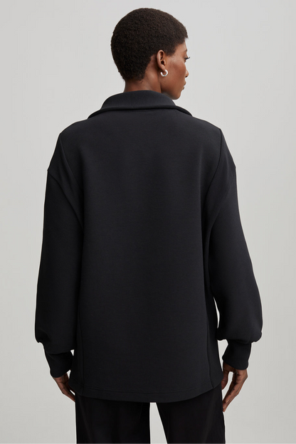 Fulham Longline Halfzip - Black