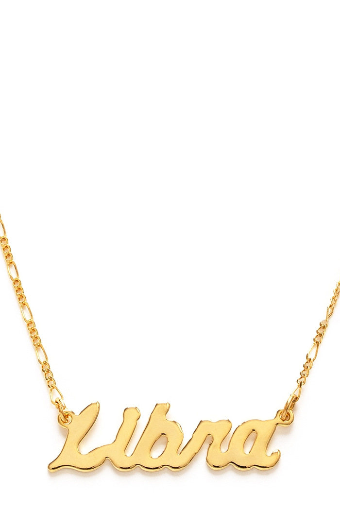 Zodiac Script Necklace