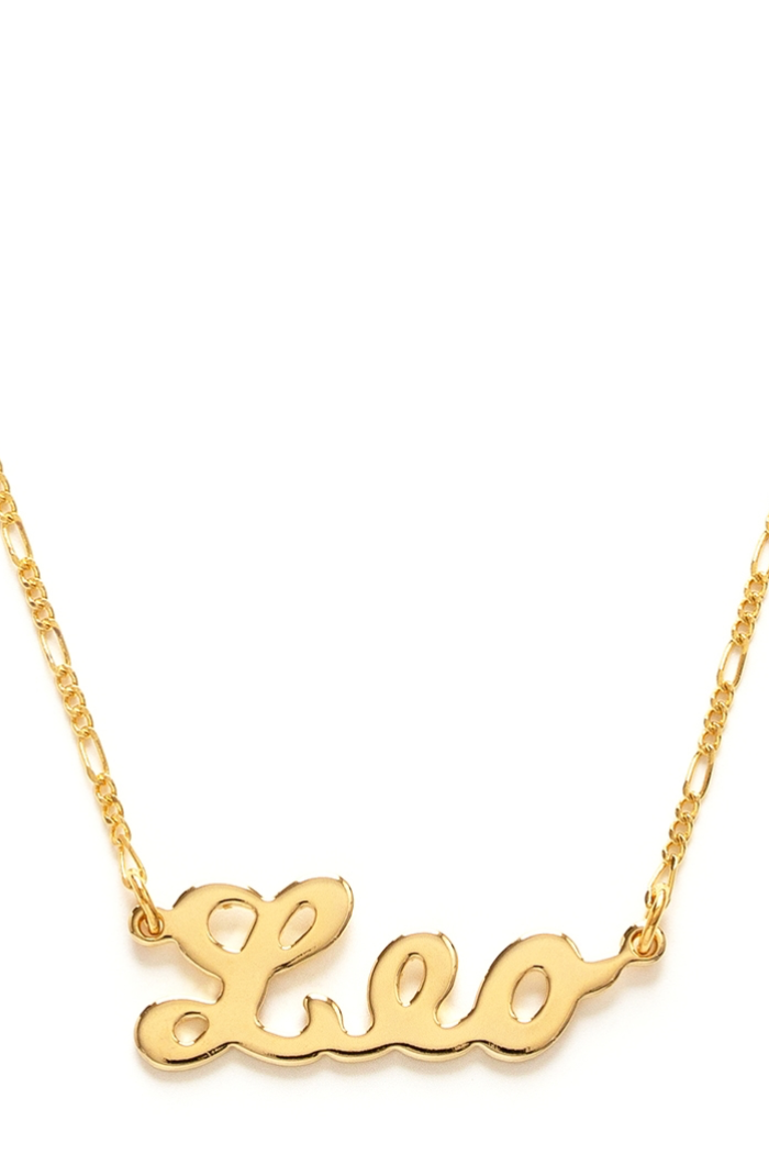 Zodiac Script Necklace