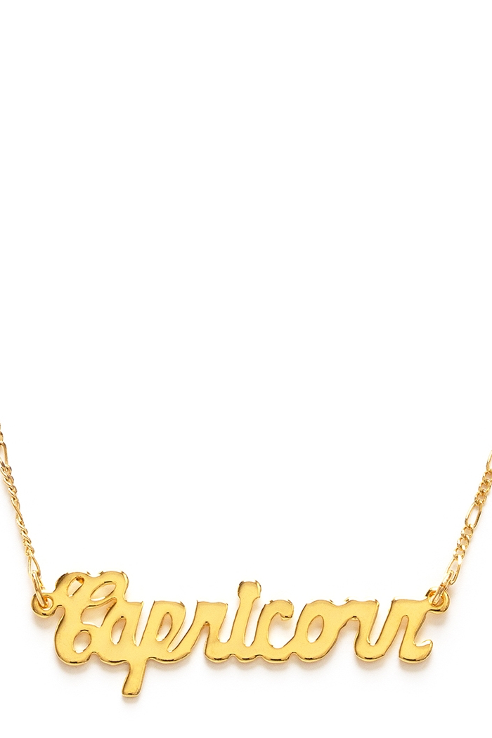 Zodiac Script Necklace