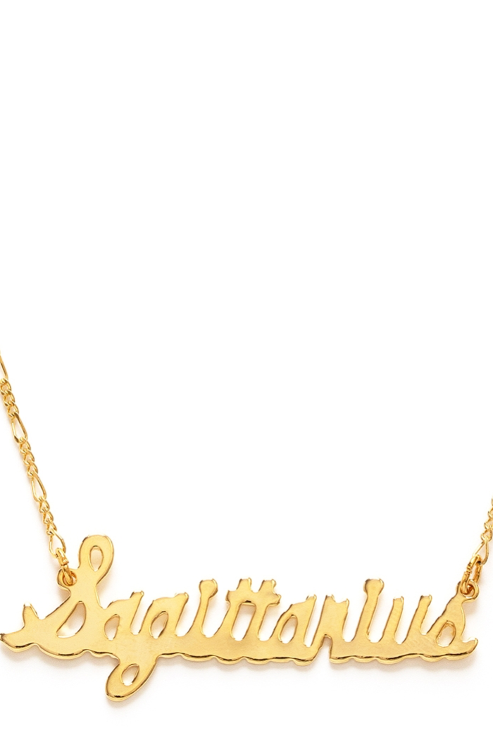 Zodiac Script Necklace