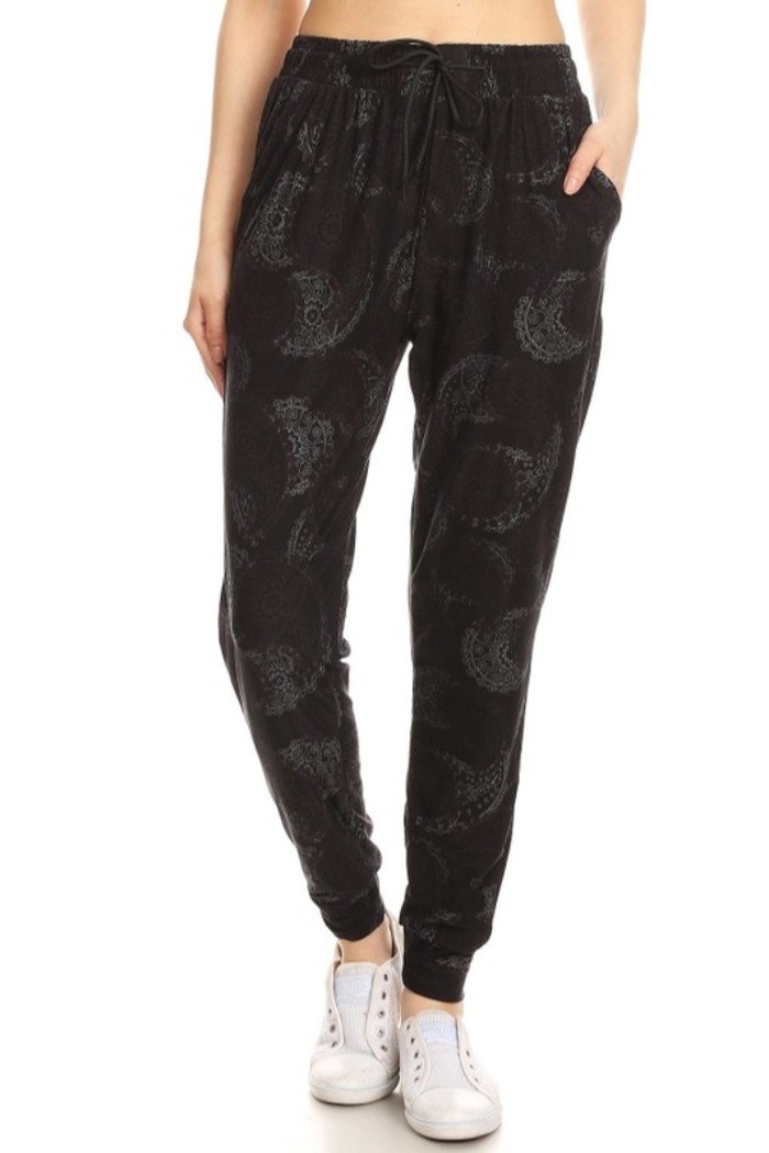 Paisley Print Joggers