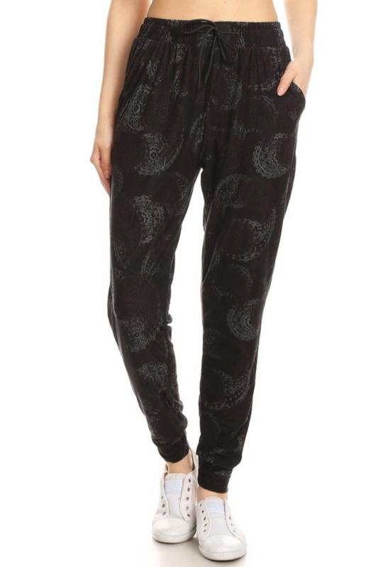 Paisley Print Joggers