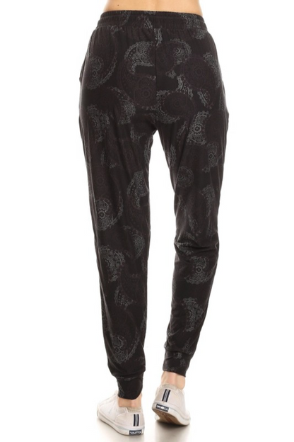 Paisley Print Joggers