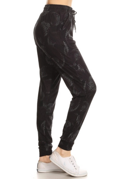 Paisley Print Joggers