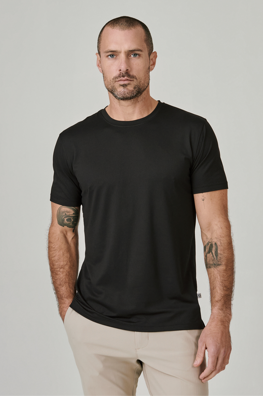 Core Crew Drop Cut Tee - Black