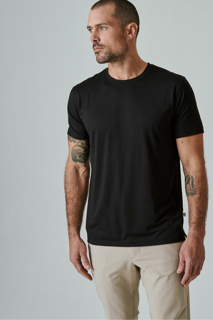 Core Crew Drop Cut Tee - Black