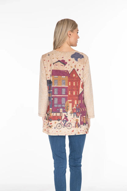 City Scene Printed Top