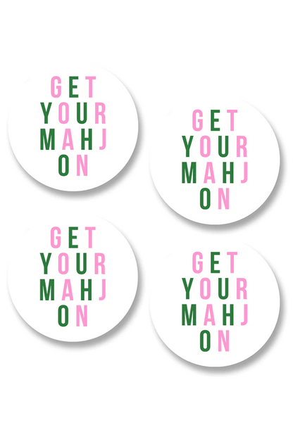 Get Your Mahj On Coaster Set