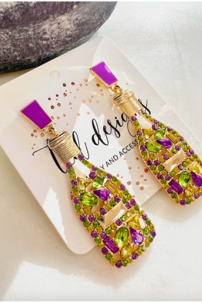 CHAMPAGNE BOTTLE EARRINGS