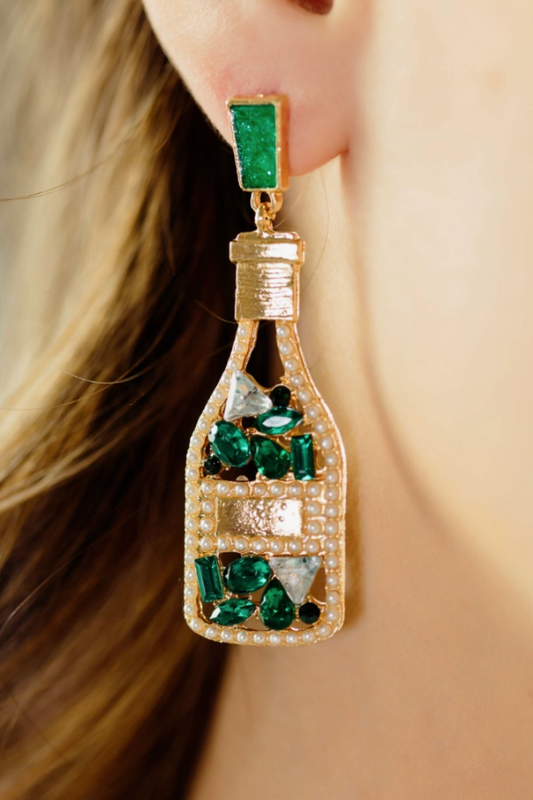 CHAMPAGNE BOTTLE EARRINGS