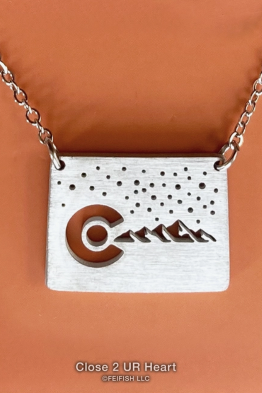 Colorado State Map Necklace