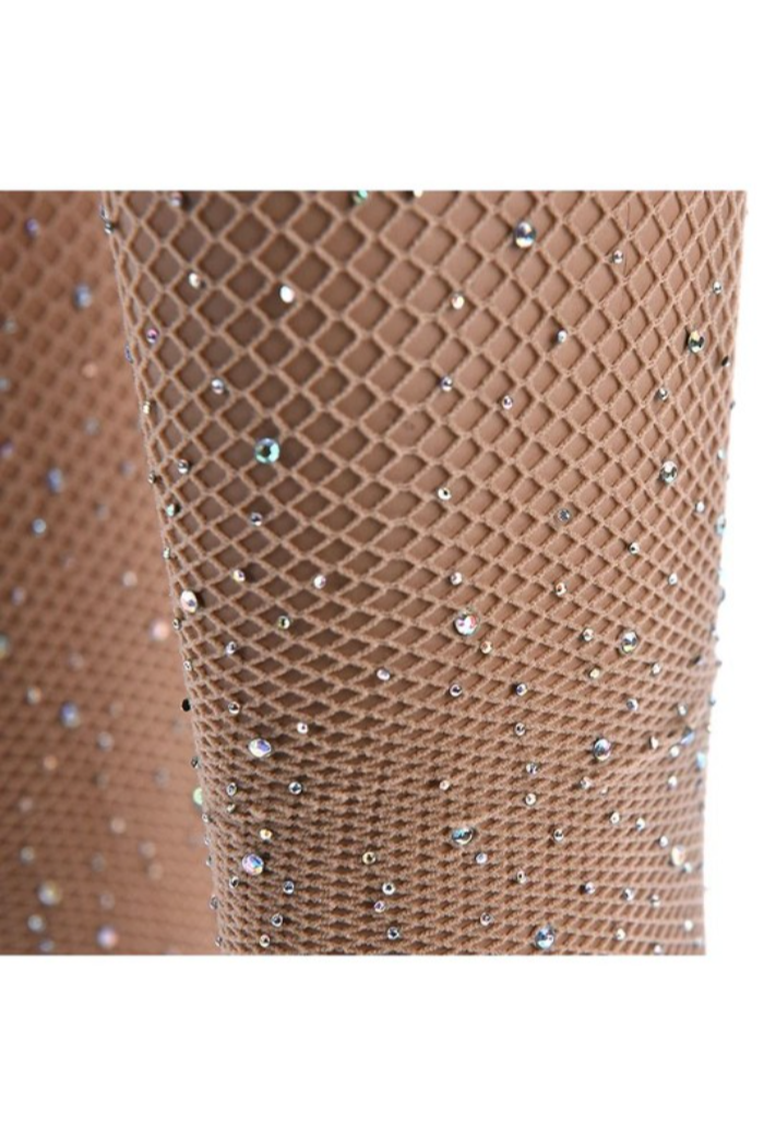 Rhinestone Fishnet Stocking
