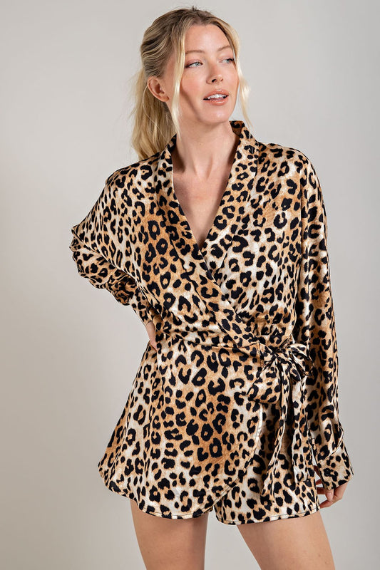 Long Sleeve Wrap Romper