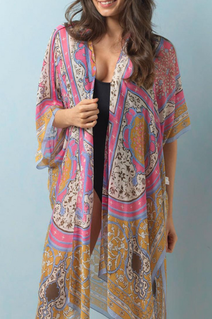 Viscose/Modal Long Kimono