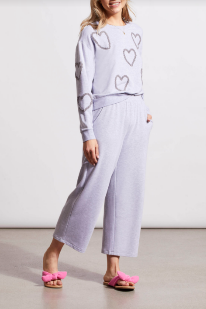 Heart Sweatshirt & Cropped Jogger Set