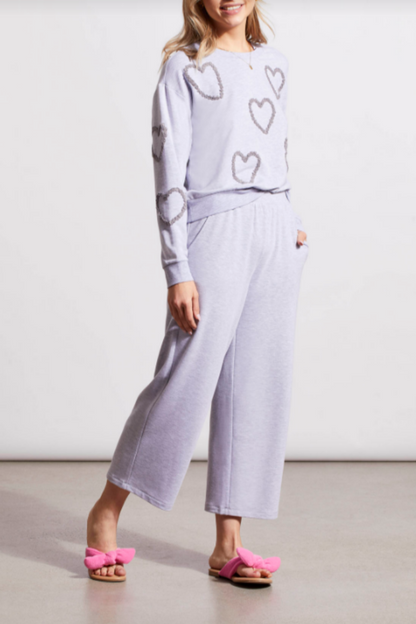 Heart Sweatshirt & Cropped Jogger Set