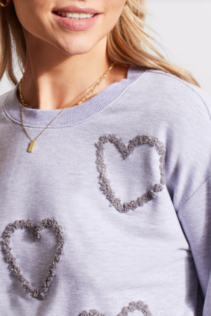 Heart Sweatshirt & Cropped Jogger Set