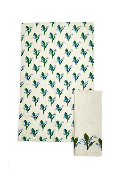 LILY OF THE VALLEY SET OF 2 DISH TOWELS