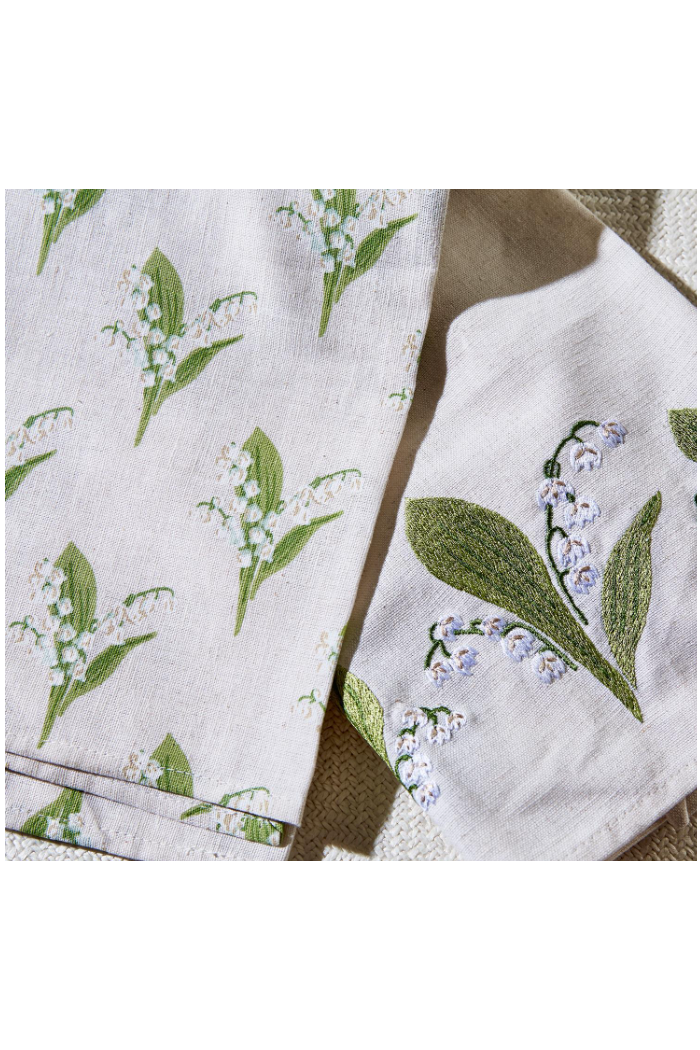 LILY OF THE VALLEY SET OF 2 DISH TOWELS
