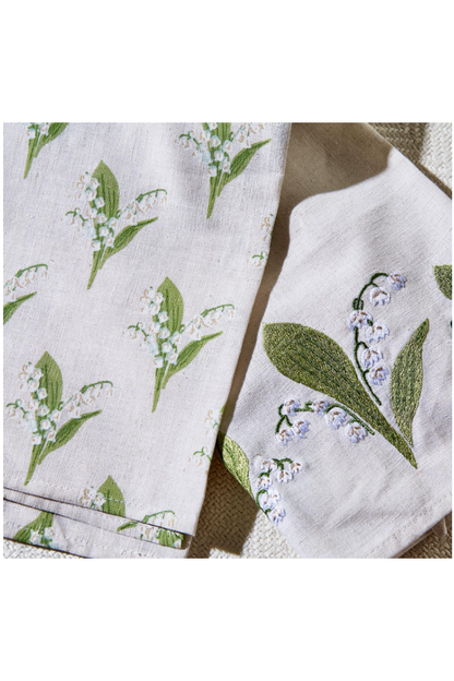LILY OF THE VALLEY SET OF 2 DISH TOWELS