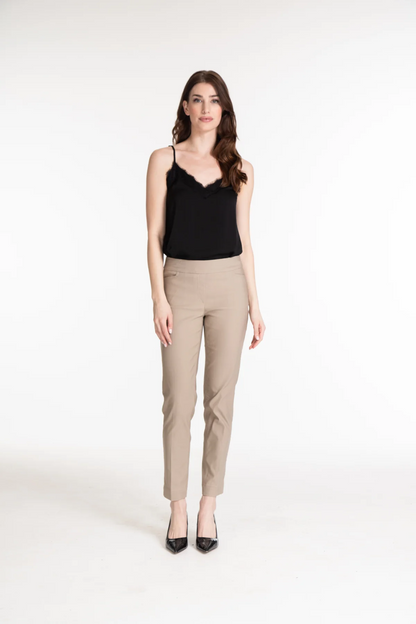 PULL-ON ANKLE PANT WITH REAL FRONT AND BACK POCKETS